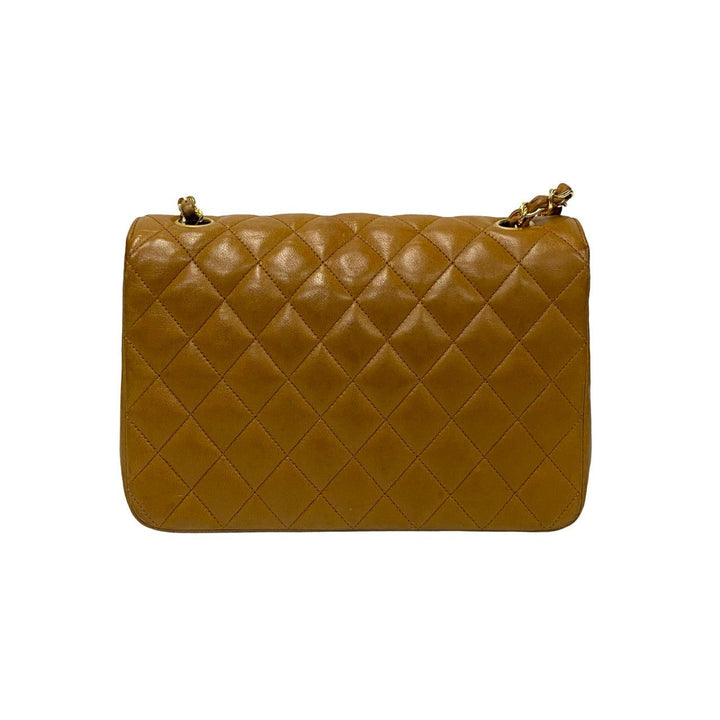 Top Quality Chanel Lambskin Matelasse Chain Shoulder Bag Brown