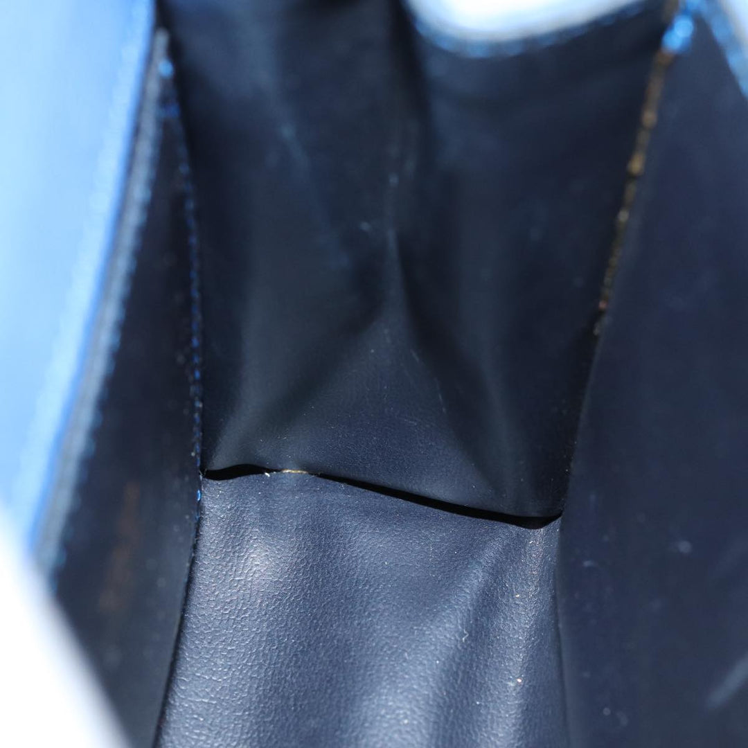 Celine Hand Bag Leather Blue Auth 79208