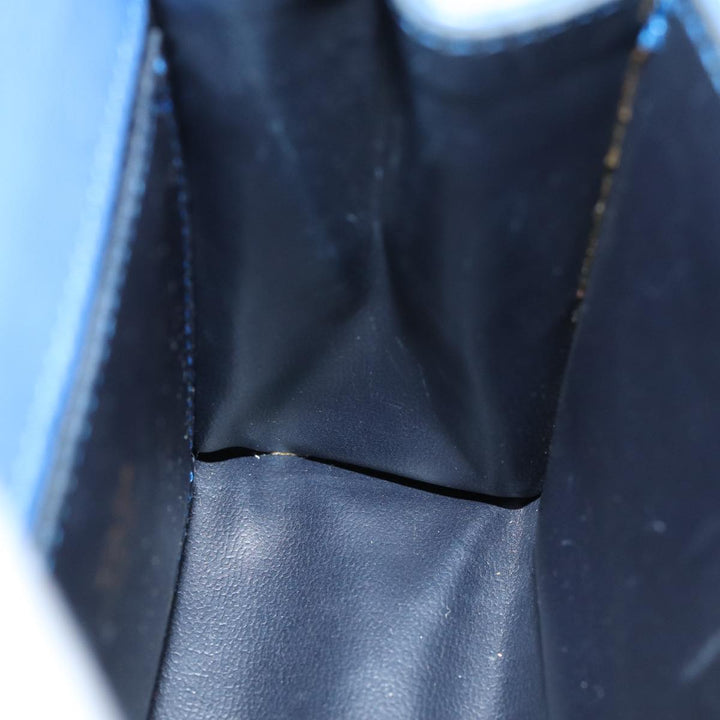 Celine Hand Bag Leather Blue Auth 79208