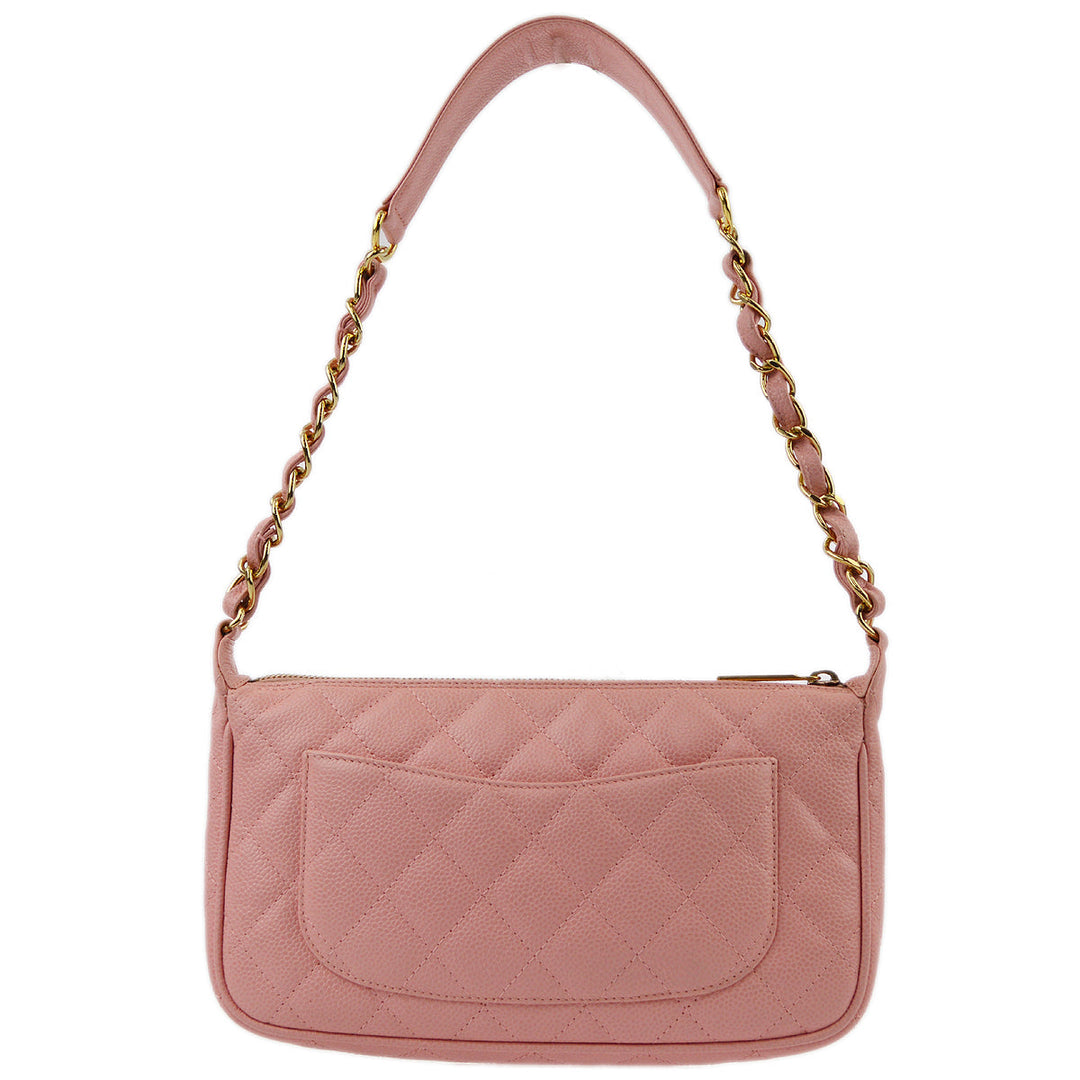 Top Quality Chanel Pink Caviar Hobo Chain Handbag