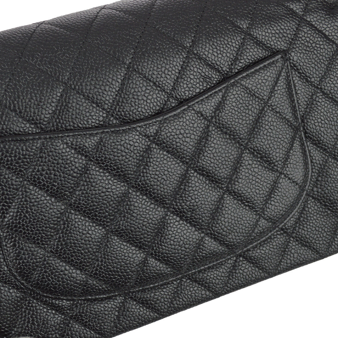 Top Quality Chanel Black Caviar Medium Classic Double Flap Shoulder Bag