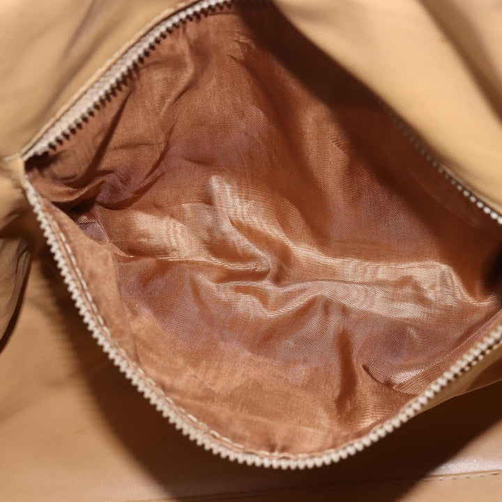 Celine Macadam Canvas Boston Bag PVC Leather Brown Auth 79438