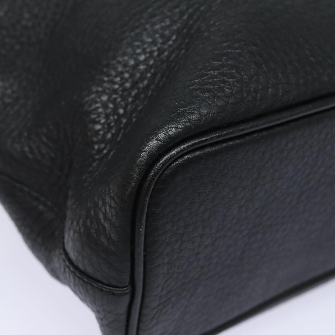 BurberrySs Hand Bag Leather Black Auth 79491