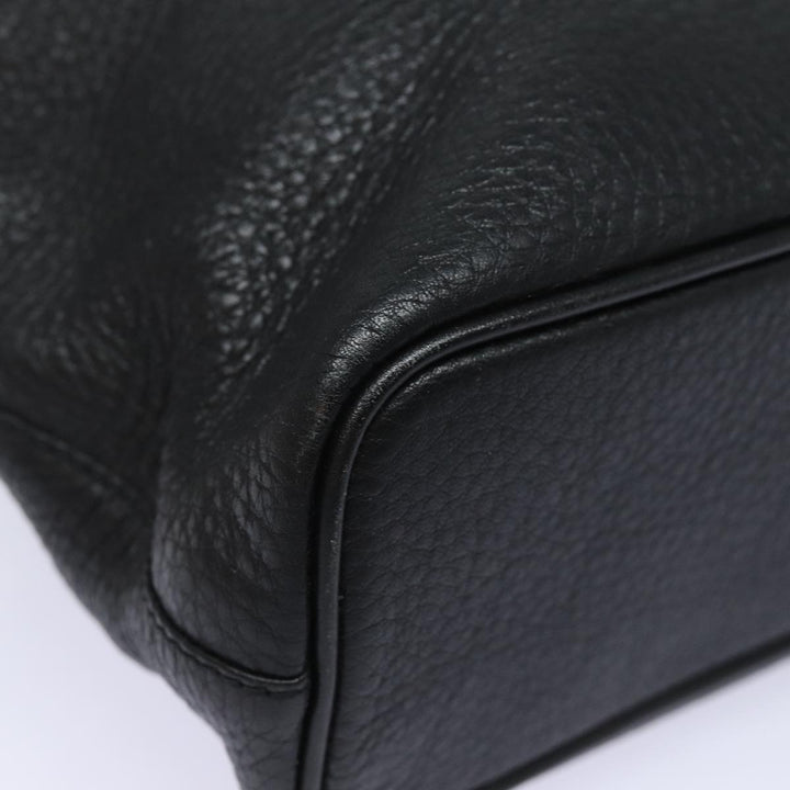 BurberrySs Hand Bag Leather Black Auth 79491