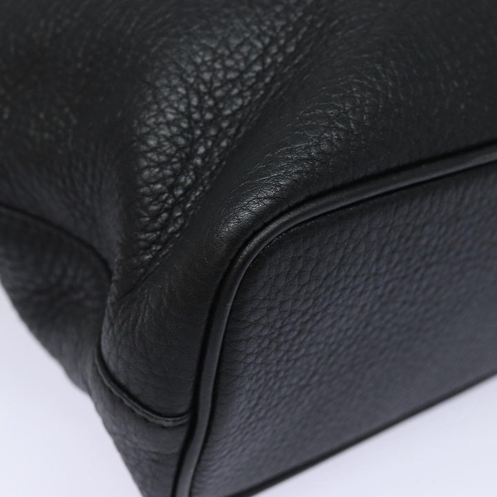 BurberrySs Hand Bag Leather Black Auth 79491