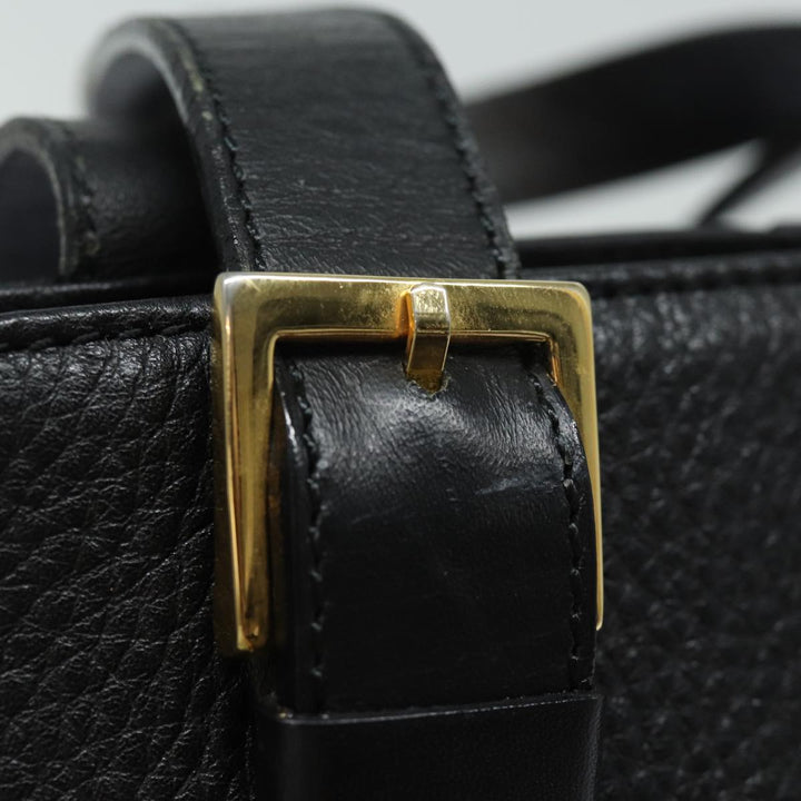 BurberrySs Hand Bag Leather Black Auth 79491