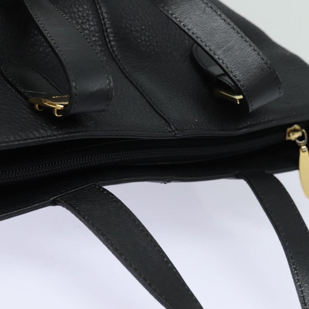 BurberrySs Hand Bag Leather Black Auth 79491
