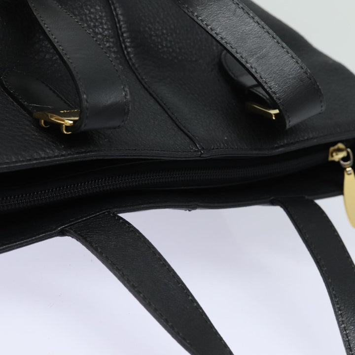 BurberrySs Hand Bag Leather Black Auth 79491