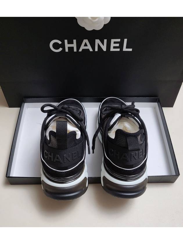 Fabric Suede Calfskin Low-Top Sneakers Dark Grey Chanel