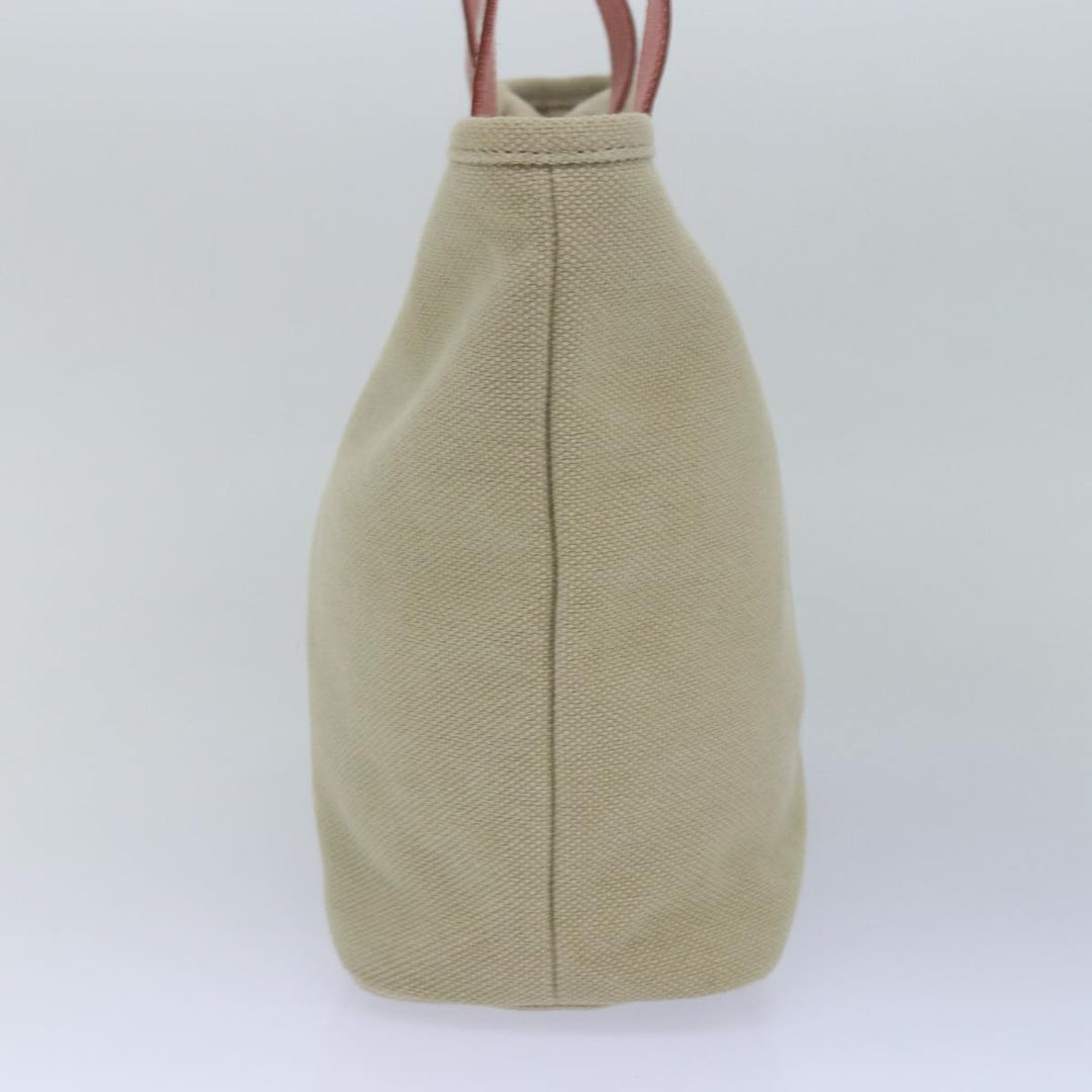 Burberry Blue Label Tote Bag Canvas Beige Pink Auth 79558