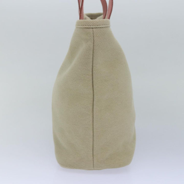 Burberry Blue Label Tote Bag Canvas Beige Pink Auth 79558