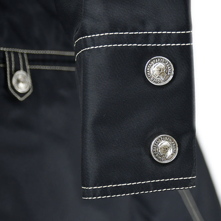 Top Quality Chanel Hooded Coat Black