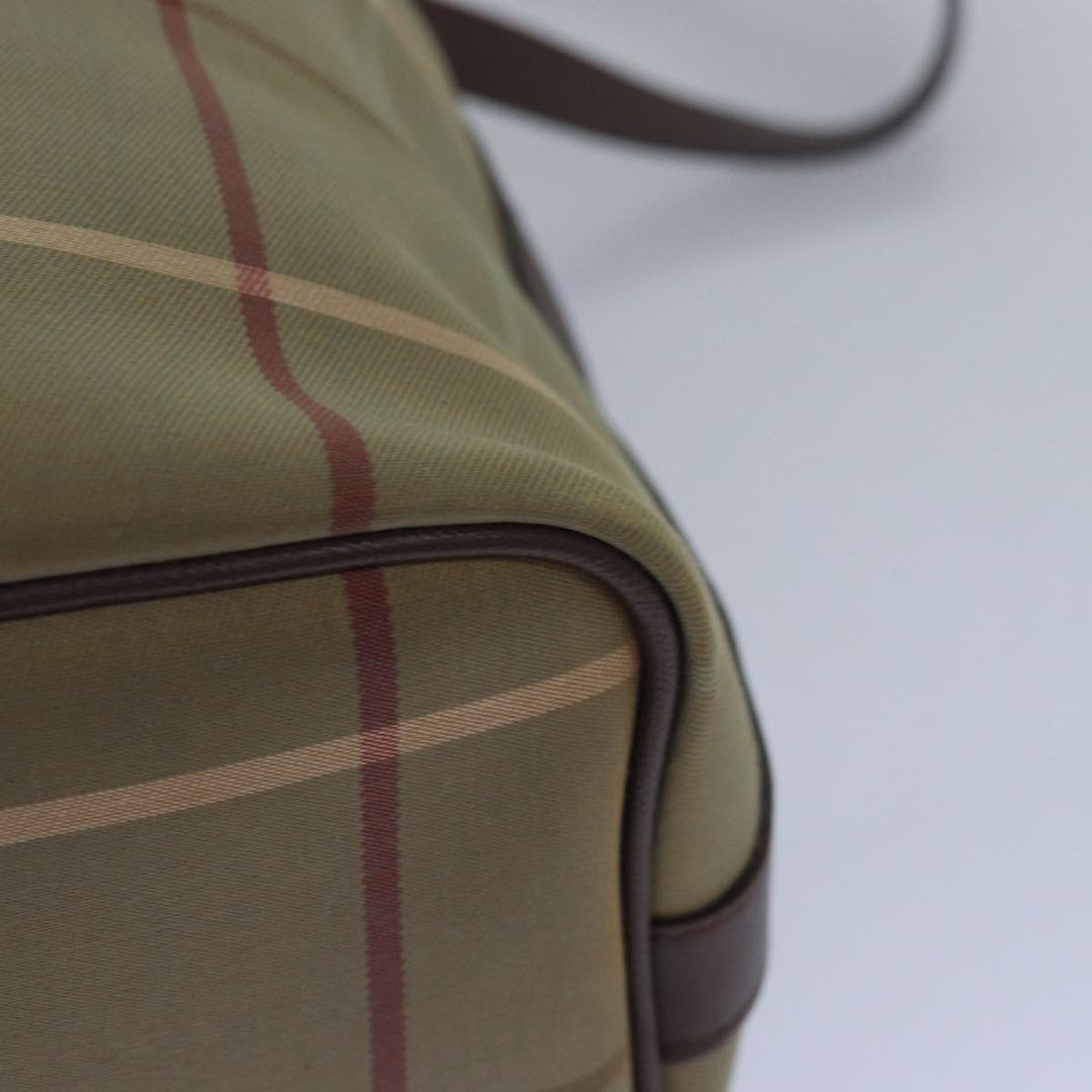 BurberrySs Nova Check Shoulder Bag Canvas Beige Khaki Auth 79560