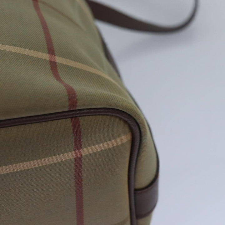 BurberrySs Nova Check Shoulder Bag Canvas Beige Khaki Auth 79560