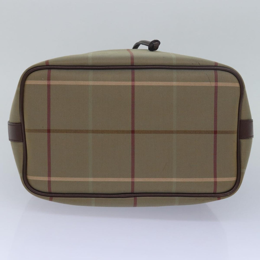 BurberrySs Nova Check Shoulder Bag Canvas Beige Khaki Auth 79560