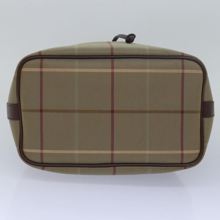 BurberrySs Nova Check Shoulder Bag Canvas Beige Khaki Auth 79560