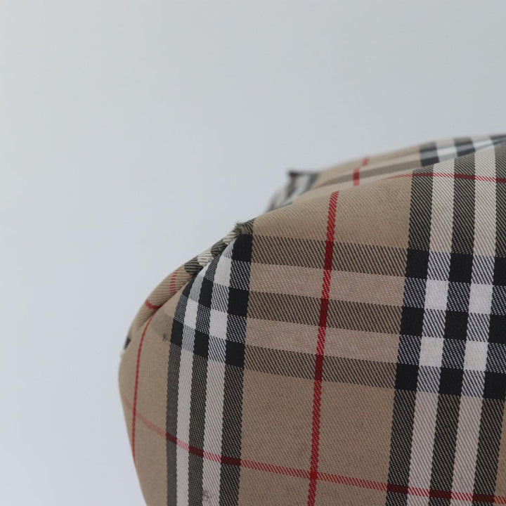 Burberry Nova Check Hand Bag Nylon Beige Auth 79582