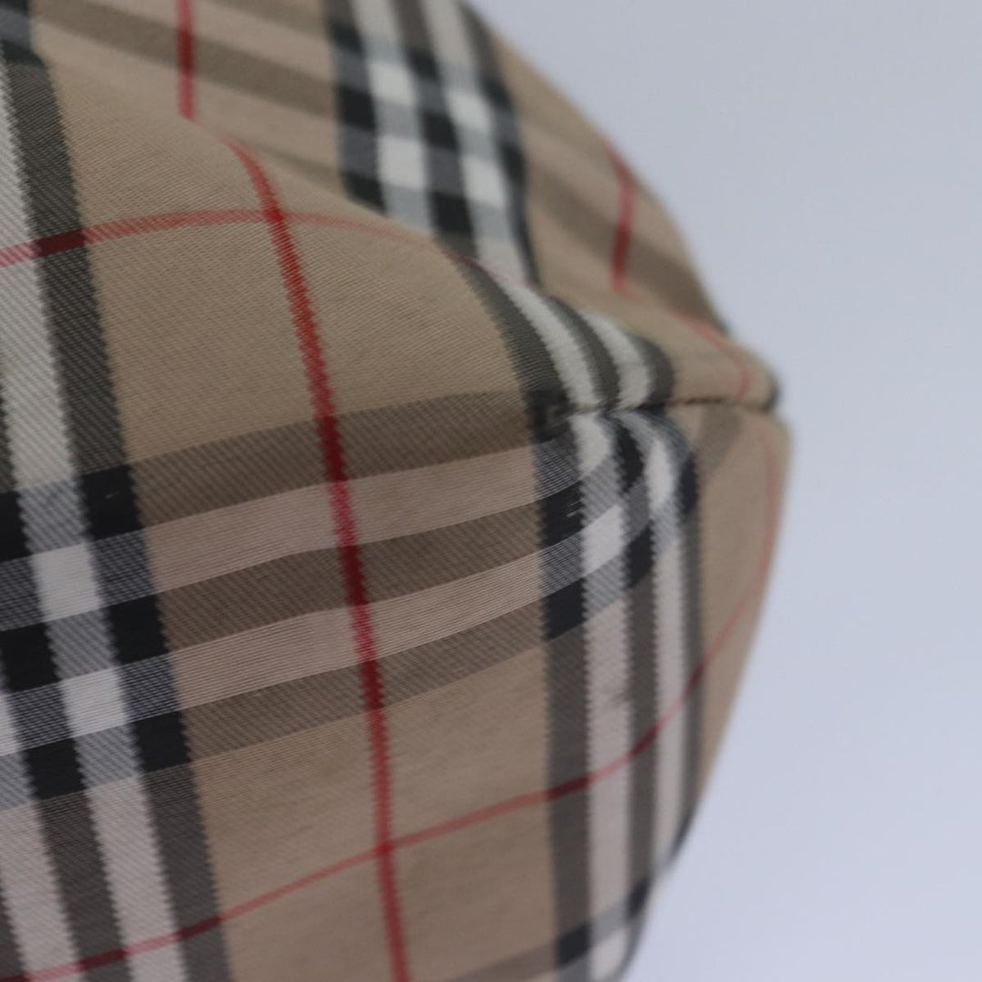 Burberry Nova Check Hand Bag Nylon Beige Auth 79582