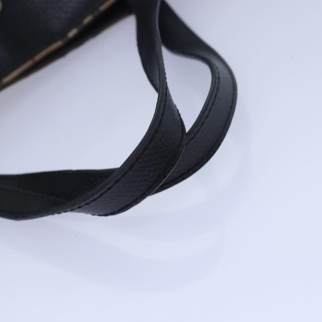 Burberry Nova Check Hand Bag Nylon Beige Auth 79582