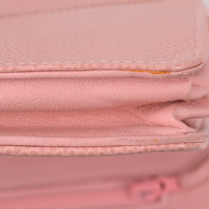 Top Quality Chanel 2003-2004 Pink Caviar Timeless WOC Wallet