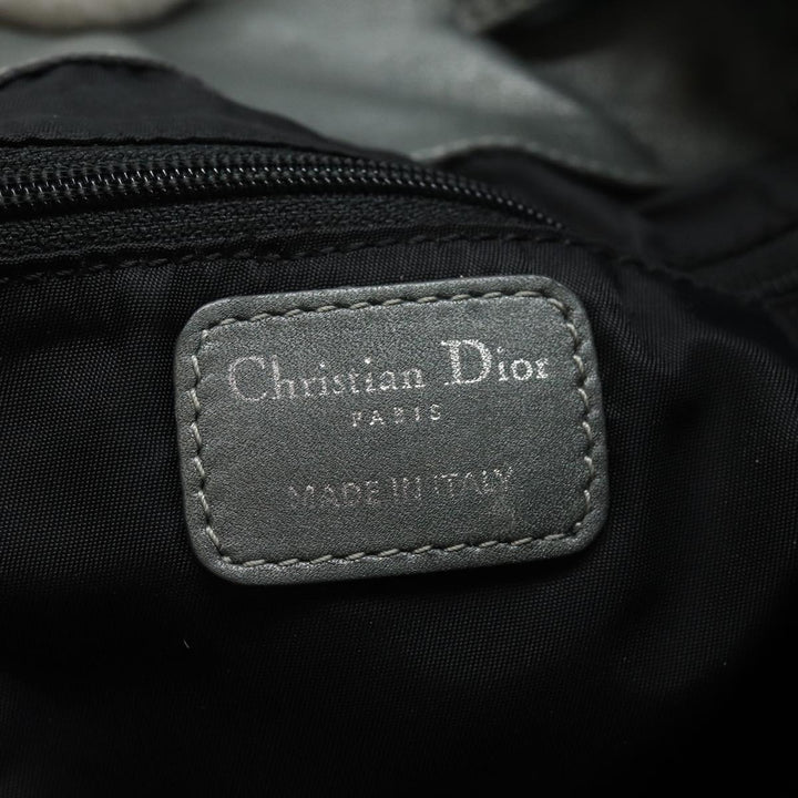CHRISTIAN Top quality Dior Lady Top quality Dior Canage Hand Bag Nylon Gray Auth 79635