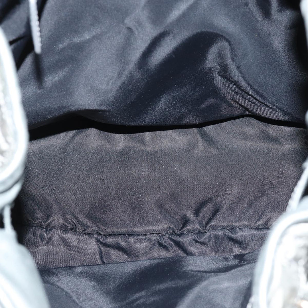 CHRISTIAN Top quality Dior Lady Top quality Dior Canage Hand Bag Nylon Gray Auth 79635