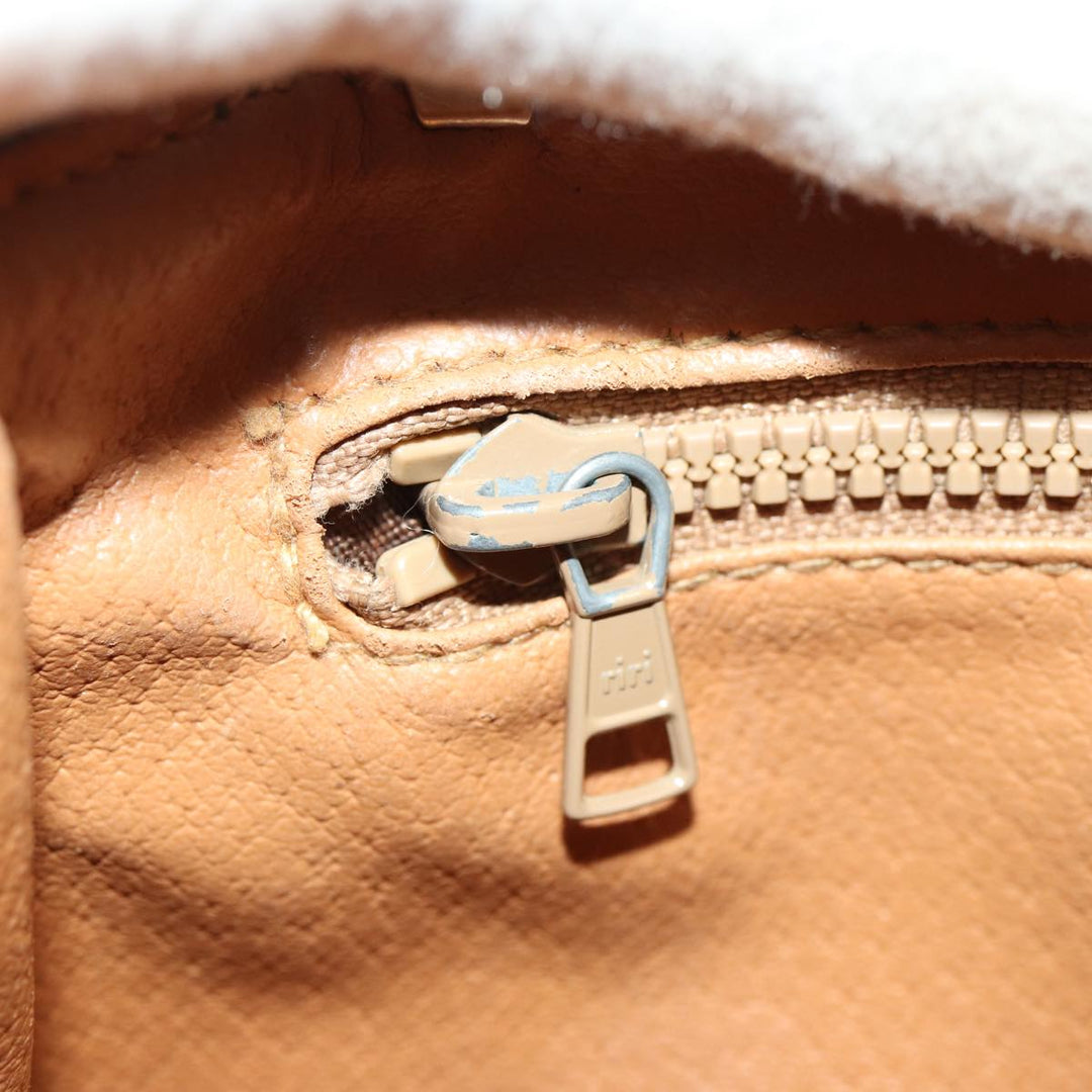 Celine Macadam Canvas Shoulder Bag PVC Leather Brown  79666
