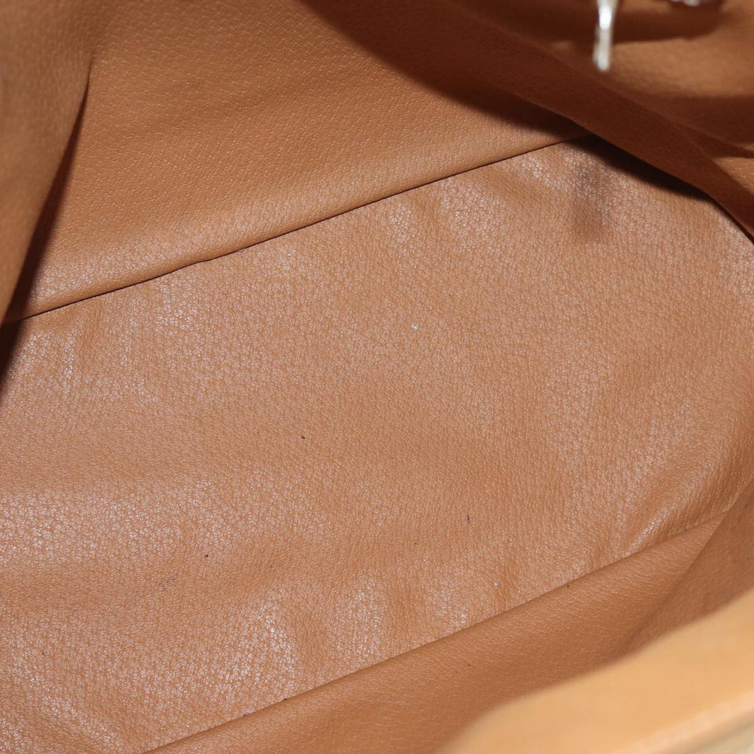 Celine Macadam Canvas Hand Bag PVC Leather Brown  79677