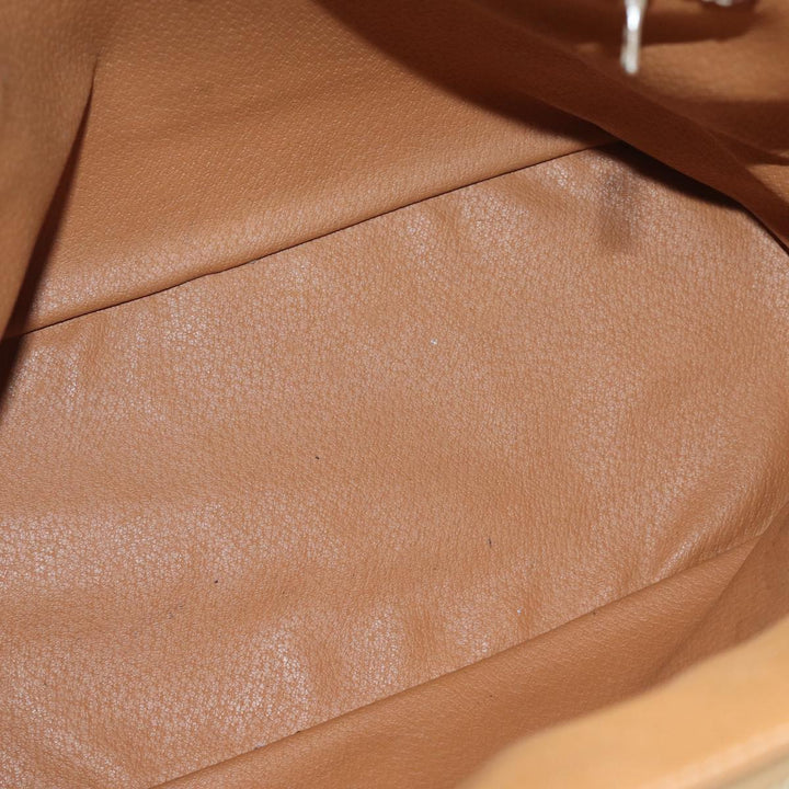 Celine Macadam Canvas Hand Bag PVC Leather Brown  79677