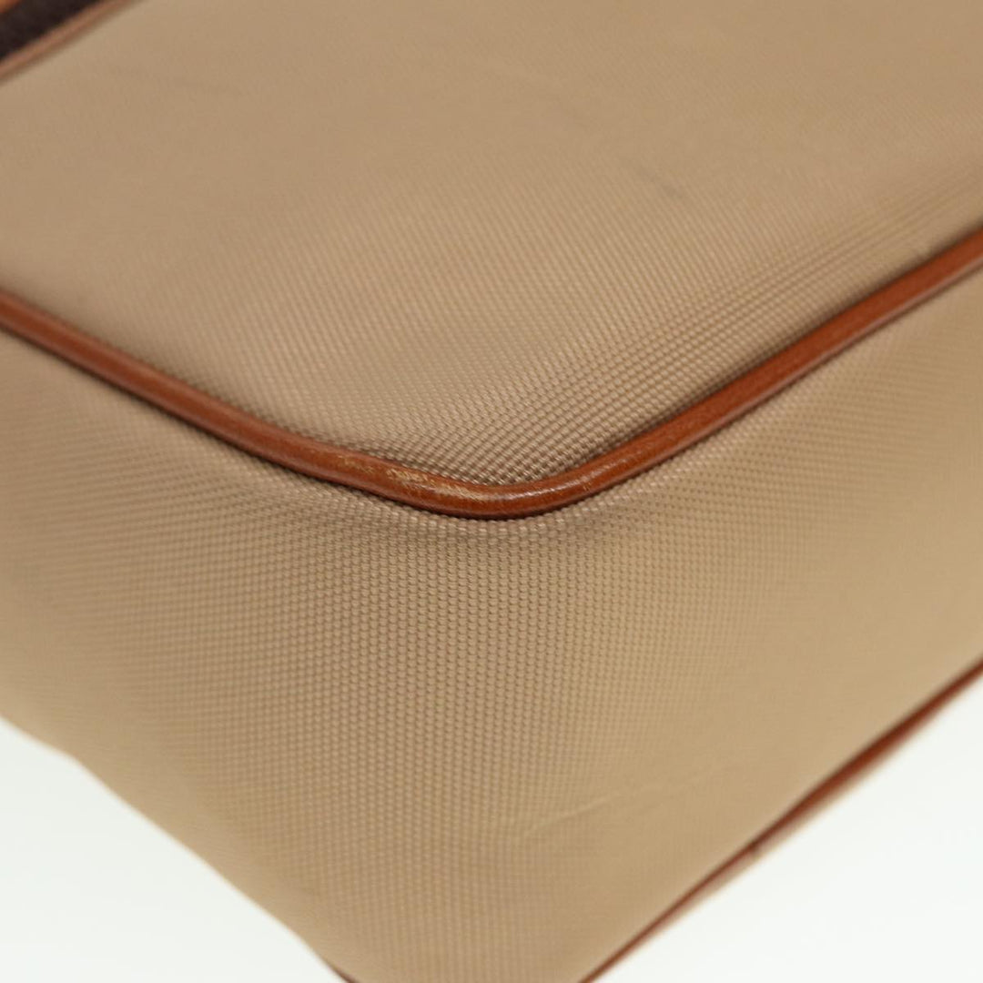 Celine Shoulder Bag Canvas Beige Auth 79694