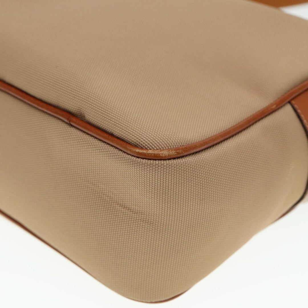 Celine Shoulder Bag Canvas Beige Auth 79694