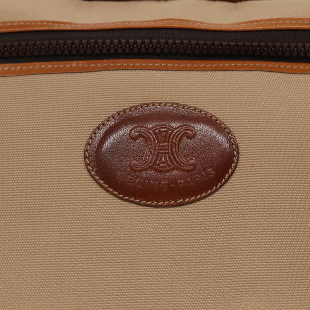 Celine Shoulder Bag Canvas Beige Auth 79694