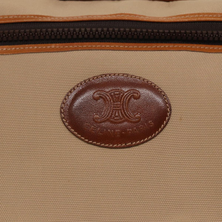 Celine Shoulder Bag Canvas Beige Auth 79694