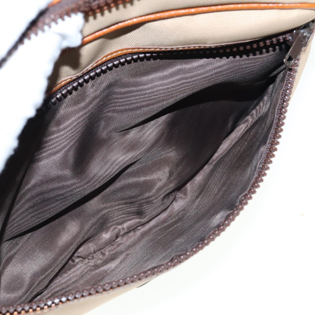 Celine Shoulder Bag Canvas Beige Auth 79694