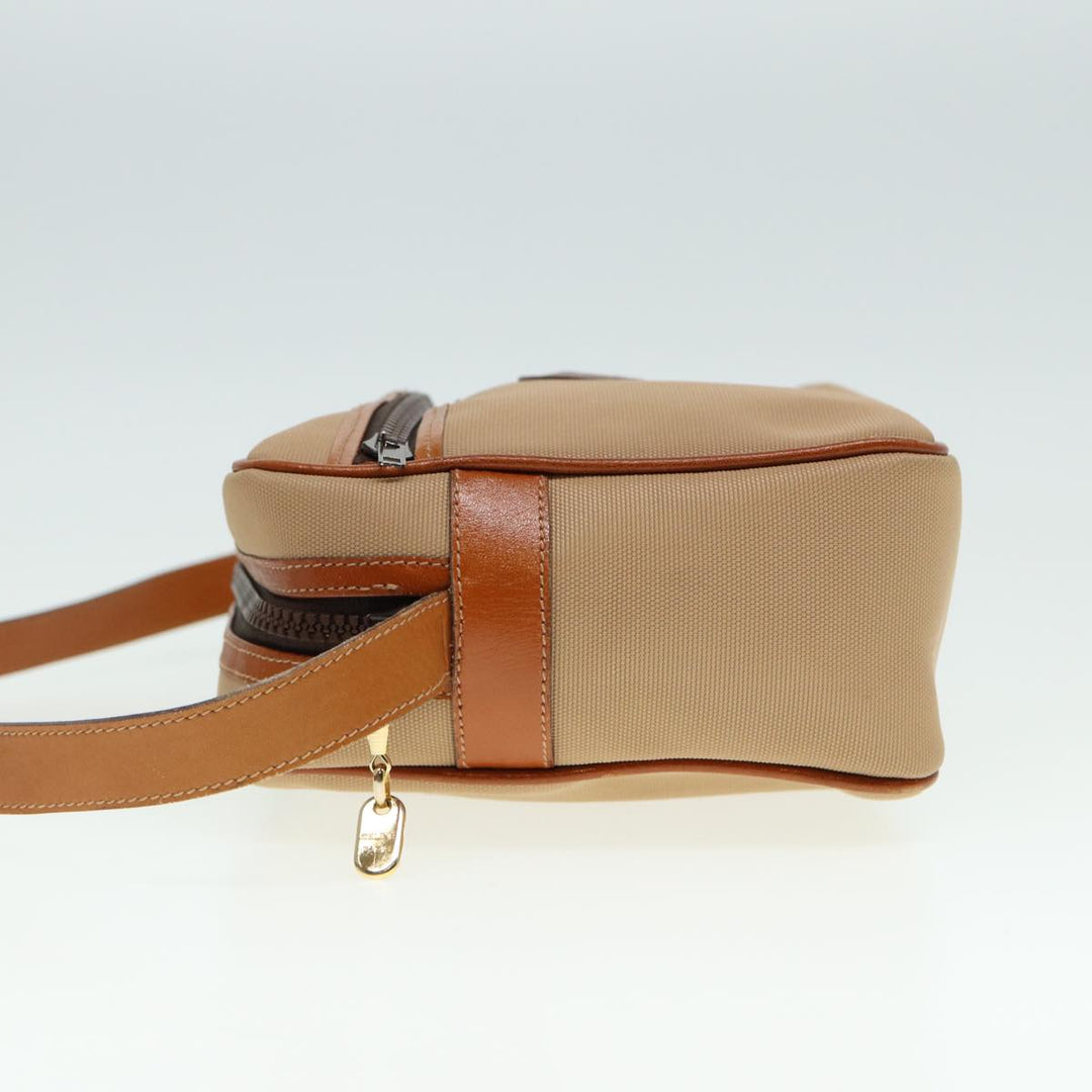 Celine Shoulder Bag Canvas Beige Auth 79694