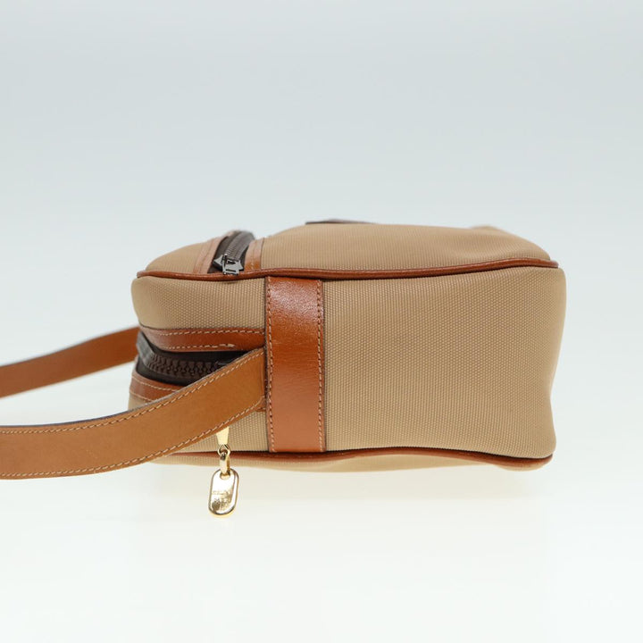 Celine Shoulder Bag Canvas Beige Auth 79694