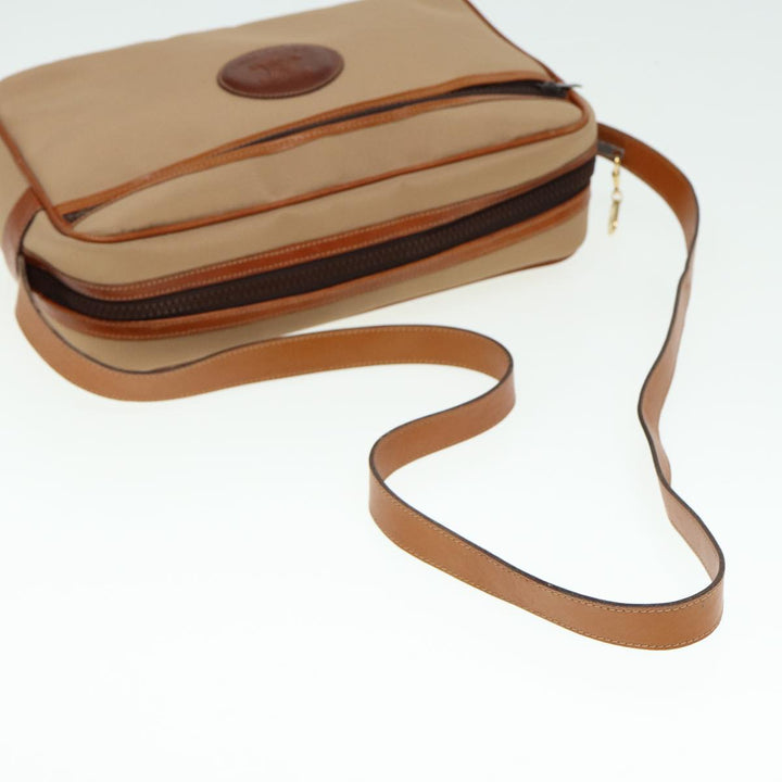 Celine Shoulder Bag Canvas Beige Auth 79694