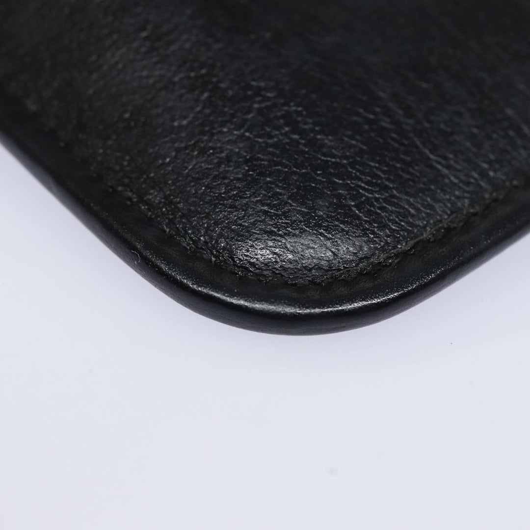 CHRISTIAN Dior Clutch Bag Leather Black Auth 79728