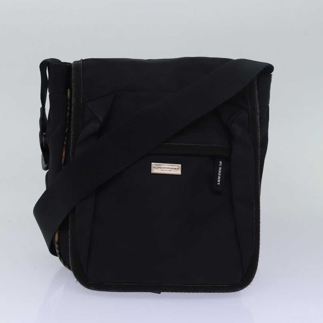 Burberry Nova Check Hand Bag Nylon 2Set Beige Black Auth 79786
