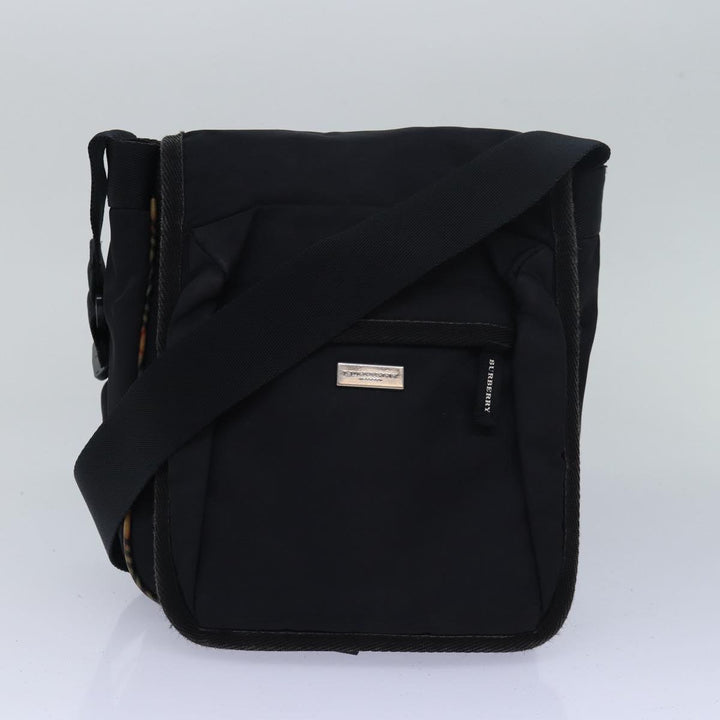 Burberry Nova Check Hand Bag Nylon 2Set Beige Black Auth 79786