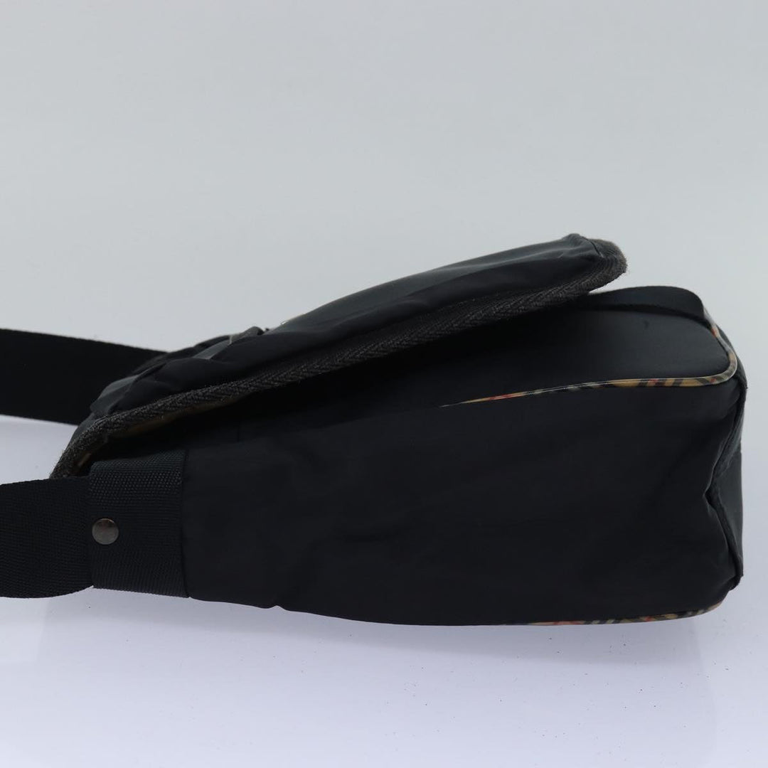 Burberry Nova Check Hand Bag Nylon 2Set Beige Black Auth 79786