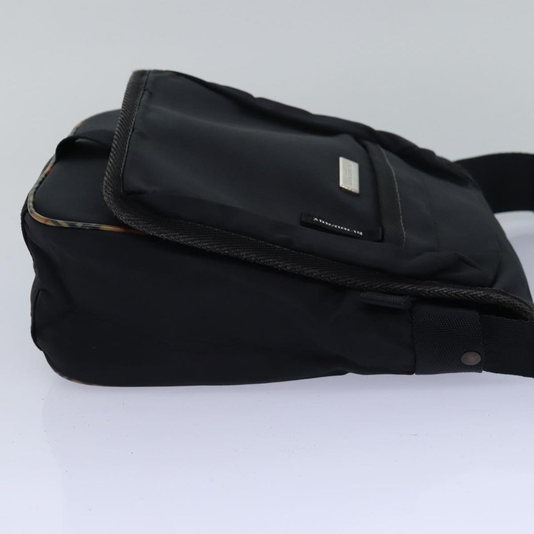 Burberry Nova Check Hand Bag Nylon 2Set Beige Black Auth 79786