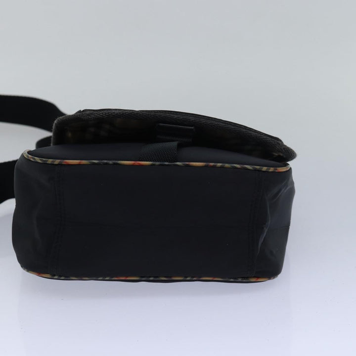 Burberry Nova Check Hand Bag Nylon 2Set Beige Black Auth 79786