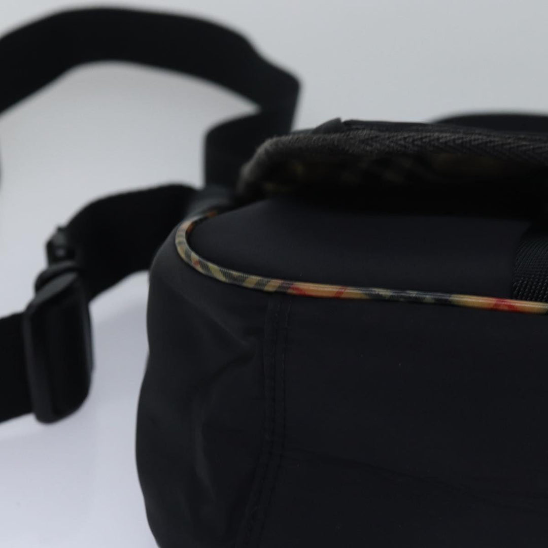 Burberry Nova Check Hand Bag Nylon 2Set Beige Black Auth 79786