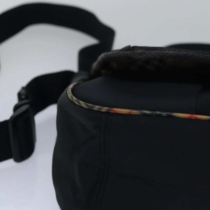 Burberry Nova Check Hand Bag Nylon 2Set Beige Black Auth 79786