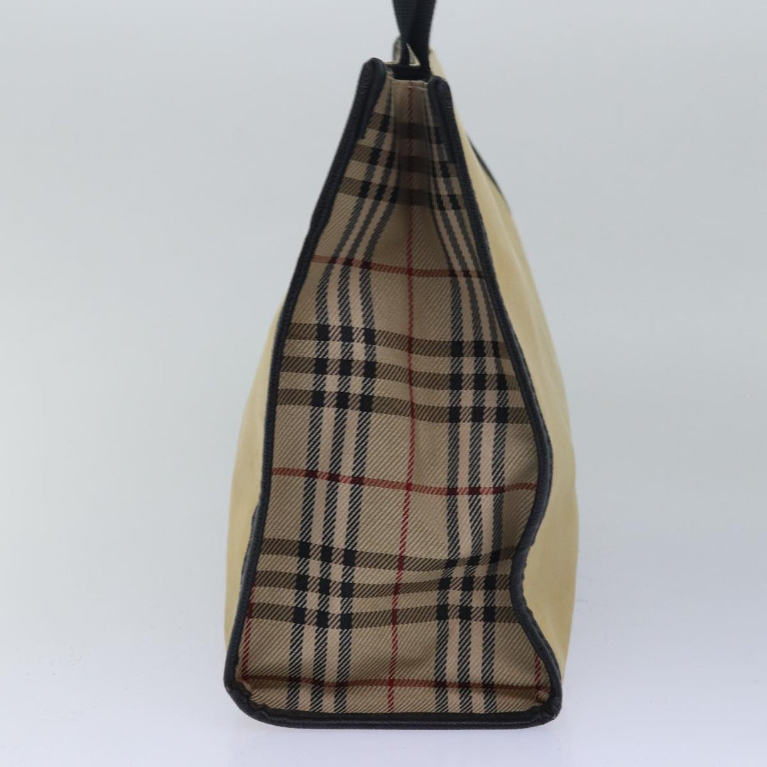 Burberry Nova Check Hand Bag Nylon 2Set Beige Black Auth 79786