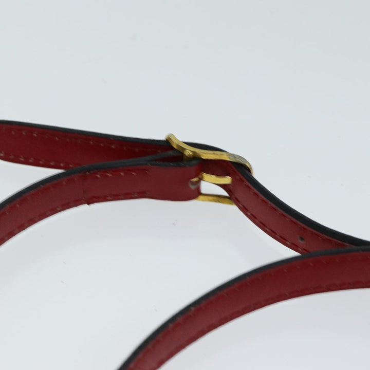 Celine Shoulder Bag Leather Red Auth 79816