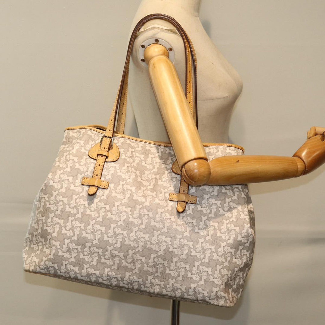 Celine Sulky Tote Bag PVC Leather White Auth 79850