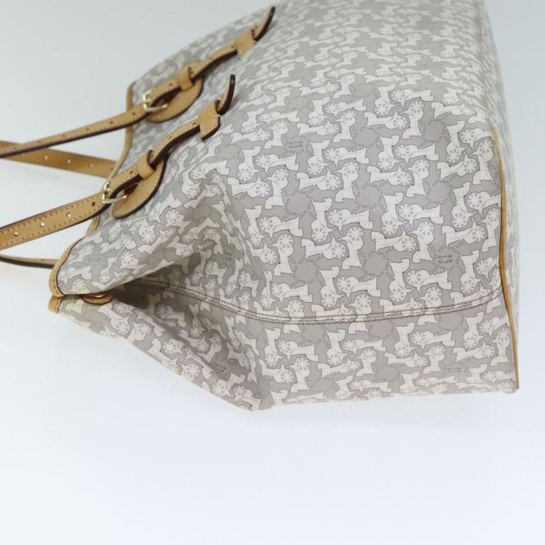 Celine Sulky Tote Bag PVC Leather White Auth 79850