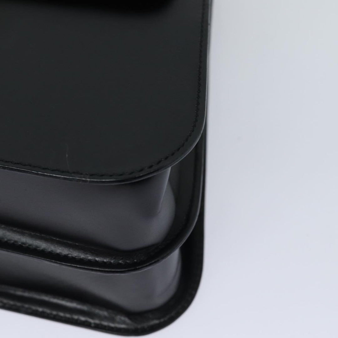 Celine Hand Bag Leather Black Auth 79863